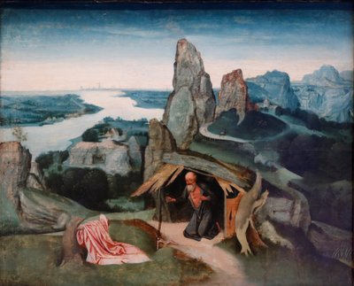 San Jerónimo en el desierto, 1530 de Joachim Patenier