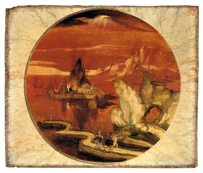 Sodoma y Gomorra en llamas (óleo sobre tabla) de Joachim Patenier