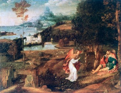 Escena de paisaje con San Roque, c1500-1524 de Joachim Patinir