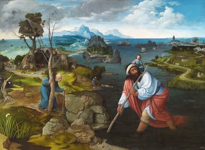 Paisaje con San Cristóbal, ca 1524 de Joachim Patinir