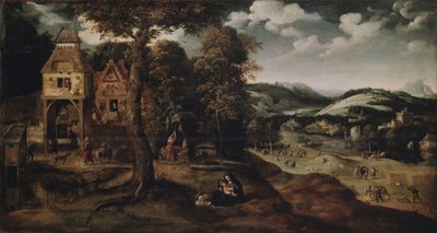 Paisaje con la huida a Egipto de Joachim Patinir