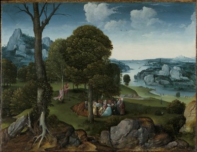 Paisaje con el sermón de Juan el Bautista de Joachim Patinir