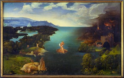 El paso del Estigia. Caronte en su barco en el Inframundo de Joachim Patinir