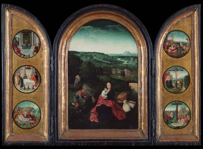 Descanso en la huida a Egipto Tríptico, ca 1515 de Joachim Patinir follower of