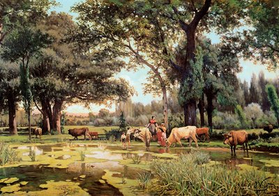 "" Verano "". Pintura de Joaquim Vayreda i Vila (1843-1894). Años 1880. Barcelona. Museo Nacional de Arte de Cataluña de Joachim Vayreda i Vila