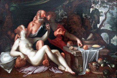 Lot y sus hijas de Joachim Wtewael or Utewael