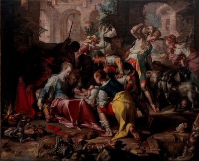 La Adoración de los Pastores, 1598 de Joachim Wtewael or Utewael