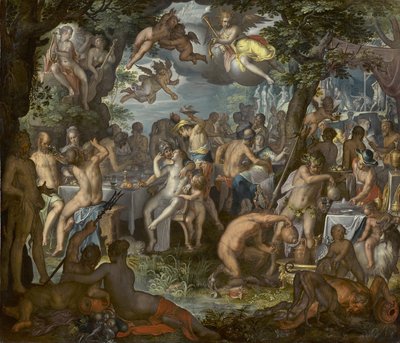 La boda de Peleo y Tetis, 1612 de Joachim Wtewael or Utewael