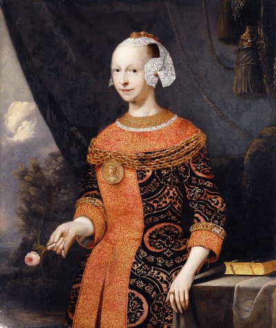 Retrato de una dama, identificada como Anne, Marquesa de Basville de Joachim or Luhne Luhn