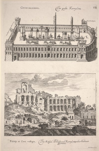 Ilustración de "Des Alten und Neuen Roms Grosser Schau-Platz" de Joachim von Sandrart de Joachim von Sandrart