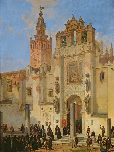 Procesión religiosa en Sevilla de Joachin Dominguez Becquer