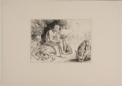 Adán entre los animales de Joakim Frederik Skovgaard