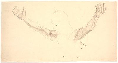 Estudio de figura detallada de los brazos extendidos de Cristo de Joakim Frederik Skovgaard