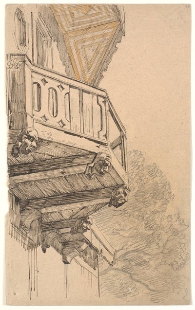 Un ala de la villa de H.C. Aggersborg en Classens Have de Joakim Frederik Skovgaard