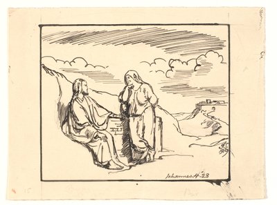 Cristo y la mujer samaritana de Joakim Frederik Skovgaard