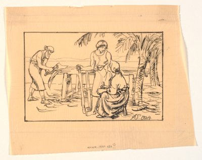 Cristo como carpintero con José y María de Joakim Frederik Skovgaard