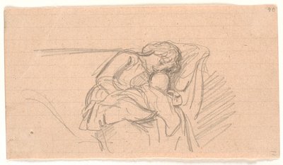 Mujer con niño en el regazo, sentada en el sofá de Joakim Frederik Skovgaard