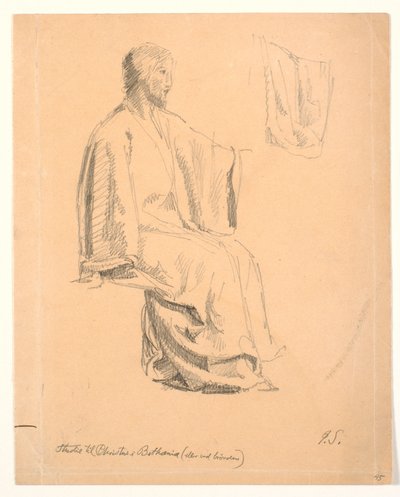 Estudio de Cristo sentado de Joakim Frederik Skovgaard