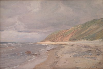 Playa de Tisvilde. Tiempo Gris de Joakim Frederik Skovgaard