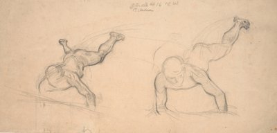 Dos estudios de niños gateando (o ángeles voladores) de Joakim Frederik Skovgaard