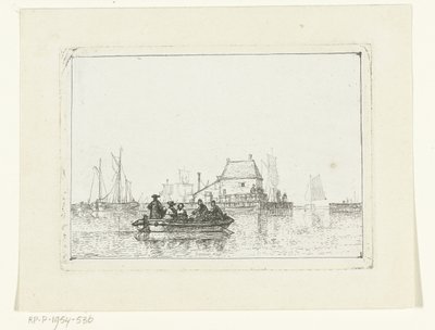 Bote de remos con pasajeros en el IJ de Joan Berg