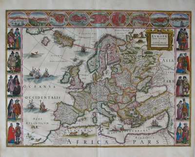 Mapa de Europa De: Atlas Maior de Joan Blaeu