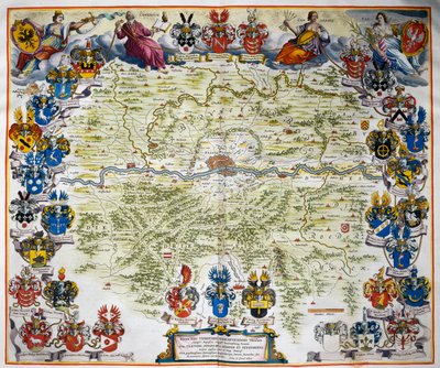 Frankfurt y su territorio, del Atlas Maior de Joan Blaeu