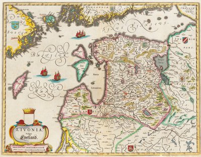 Mapa de Livonia, Vulgo Lyefland, Atlas Maior de Joan Blaeu