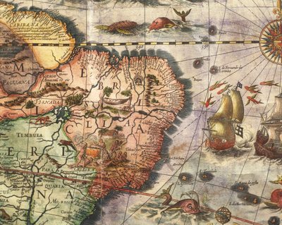 Mapa de América creado por Joan Blaeu de Joan Blaeu