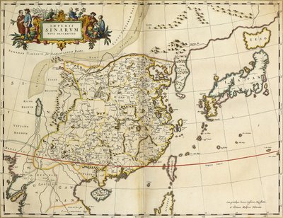 Mapa de China, de "Atlas Maior Sive Cosmographia Blaviana", 1662 de Joan Blaeu