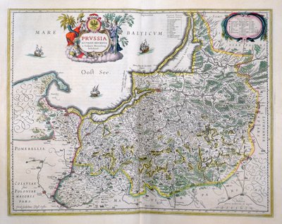 Mapa de Prusia Oriental, de 