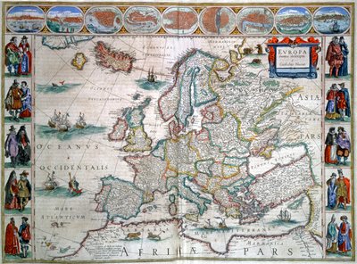 Mapa de Europa de Joan Blaeu