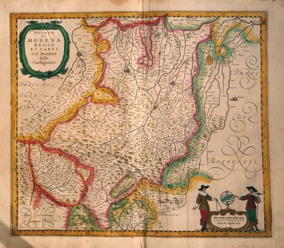 Mapa de Módena del Theatrum civitatum et admirandorum Italiae de Joan Blaeu de Joan Blaeu