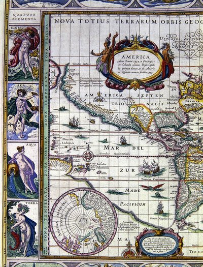 Los Cuatro Elementos: Fuego, Aire, Agua y Tierra de Joan Blaeu