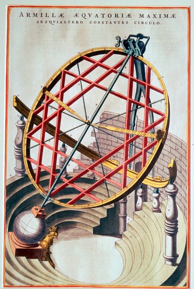 El armilar ecuatorial de Tycho Brahe, siglo XVI de Joan Blaeu