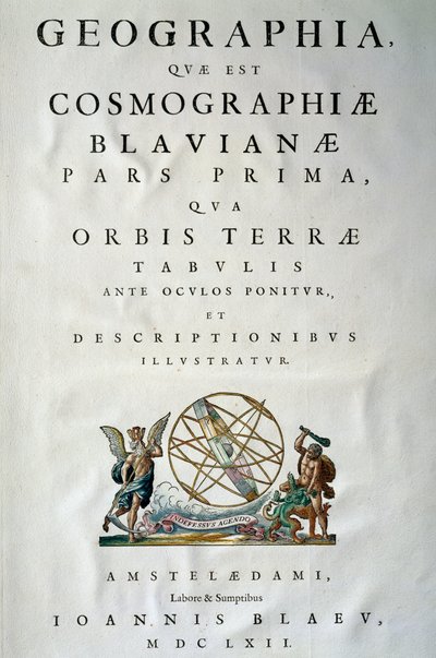 Página de título de la Parte I del Atlas Maior, por Joan Blaeu (1596-1673) de Joan Blaeu
