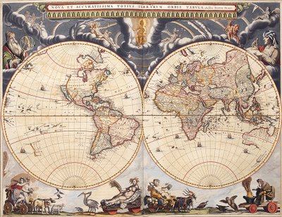 Mapa del mundo del Atlas Blaeu de Joan Blaeu