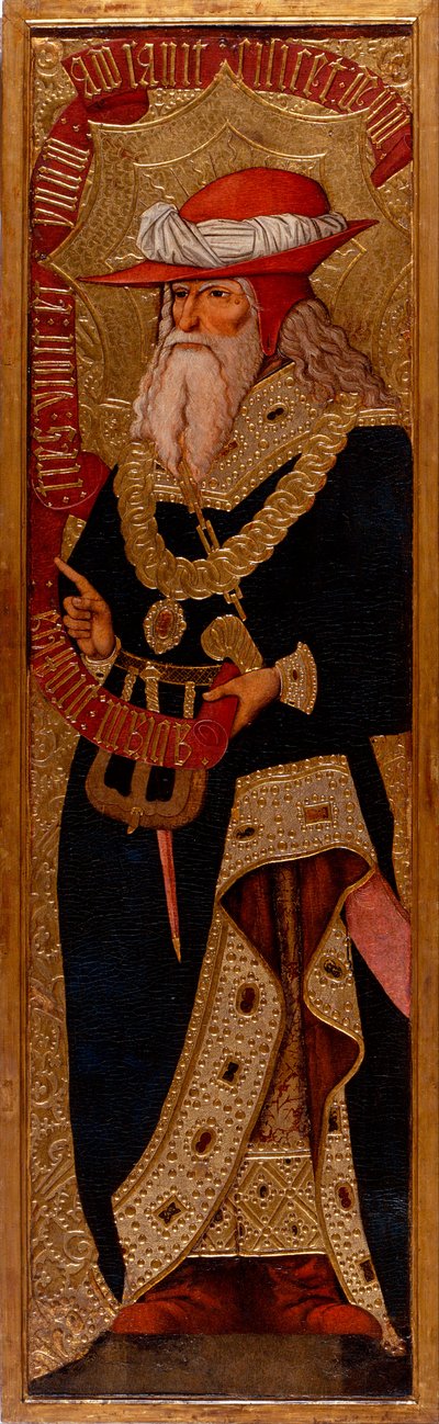 Abraham - Pintura de Joan Gasco (activo 1500-1529) - c. 1500 - Témpera sobre tabla - 233,5x66,1 - Museu Nacional d