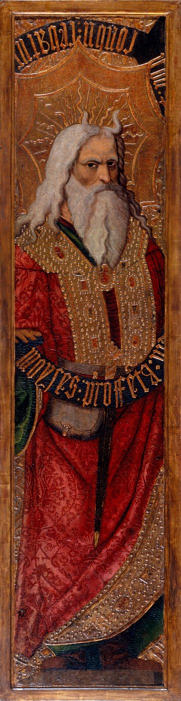 Moisés - Pintura de Joan Gasco (activo 1500-1529) - c. 1500 - Témpera sobre tabla - 294,4x55,9 - Museu Nacional d