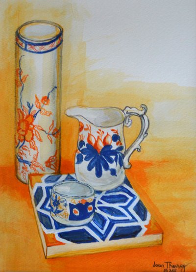 Cuenco Chino y Azulejo de Joan Thewsey