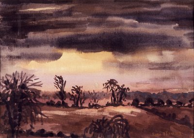 Campos en un Atardecer Invernal, 1992 de Joan Thewsey