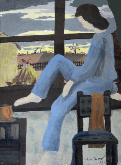 Chica viendo el amanecer, 1950 de Joan Thewsey