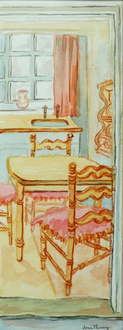 Cocina de cabaña roja, Suffolk de Joan Thewsey