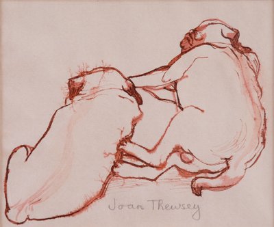 Dos cachorros de pug, los hermanos, 2005 de Joan Thewsey