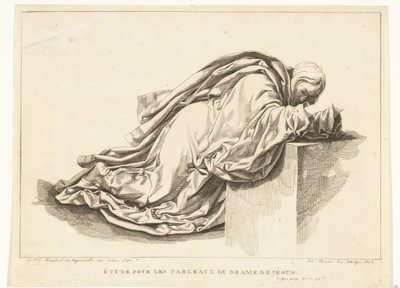 Figura de la derecha
Estudio para las pinturas del drama de Jesús (título en el objeto) de Joannes Bemme