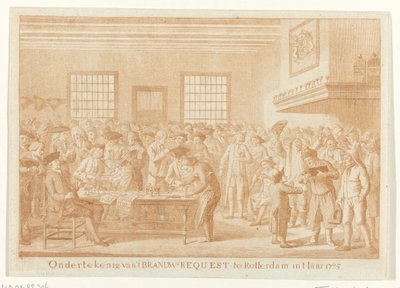 Firma de la Solicitud Brandewijn en Rotterdam, 1785 Firma de la Marca.W. Solicitud en Rotterdam en 