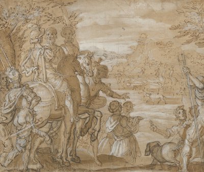 Una partida de caza, ca. 1555-65 de Joannes Stradanus