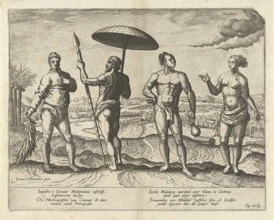 Dos hombres de Cananor y una pareja de Malabar de Joannes van Doetechum (I)