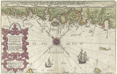 Mapa de parte de la costa de Noruega y Suecia de Joannes van Doetecum