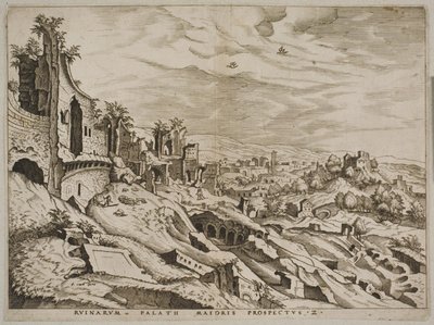 Segunda vista de las ruinas en la colina Palatina de Joannes van Doetecum I